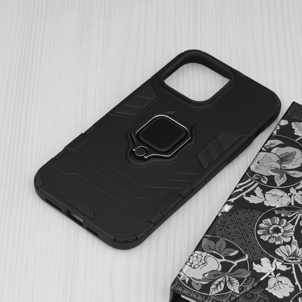 Silikonski ovitek "ring" za iPhone 14 Plus/ 15 Plus - Črna – Infostyle