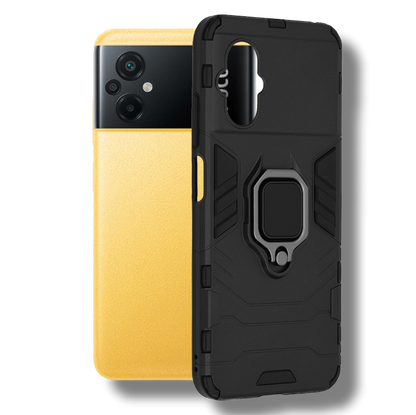 Silikonski ovitek "ring" za Xiaomi Poco M5 - Črna – Infostyle