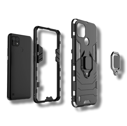 Silikonski ovitek "ring" za Xiaomi Realme X50 5G - Črna – Infostyle