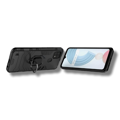 Silikonski ovitek "ring" za Realme C21 - Črna – Infostyle