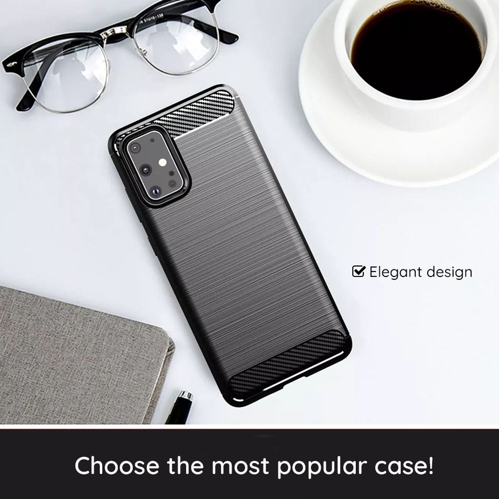 Silikonski ovitek "carbon" za Samsung Galaxy A03S - Črna – Techsuit