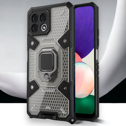 Silikonski ovitek "Honeycomb armor ring" za Samsung Galaxy A22 5G – Infostyle – Vijolična / PC + TPU silikon