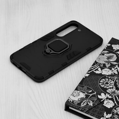 Silikonski ovitek "ring" za Samsung Galaxy S23 - Črna – Infostyle – Črna / PC + TPU silikon