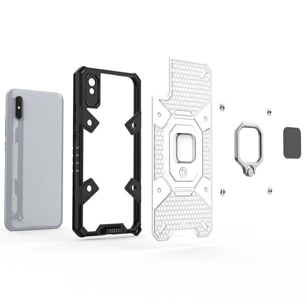 Silikonski ovitek "Honeycomb armor ring" za Xiaomi Redmi 9AT – Infostyle