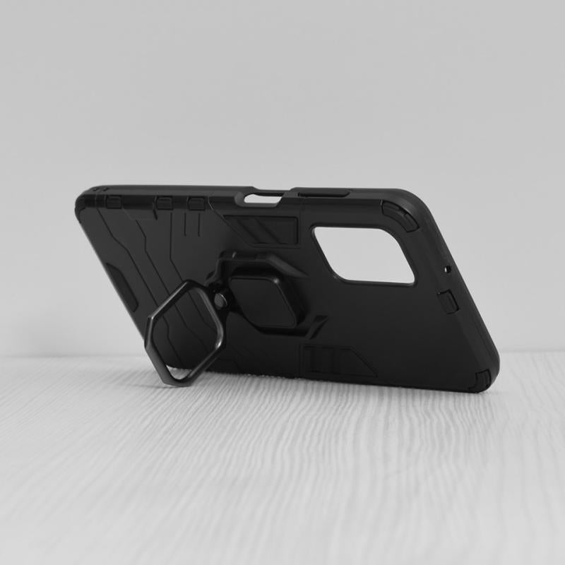 Silikonski ovitek "ring" za Xiaomi Redmi Note 10S - Črna – Infostyle