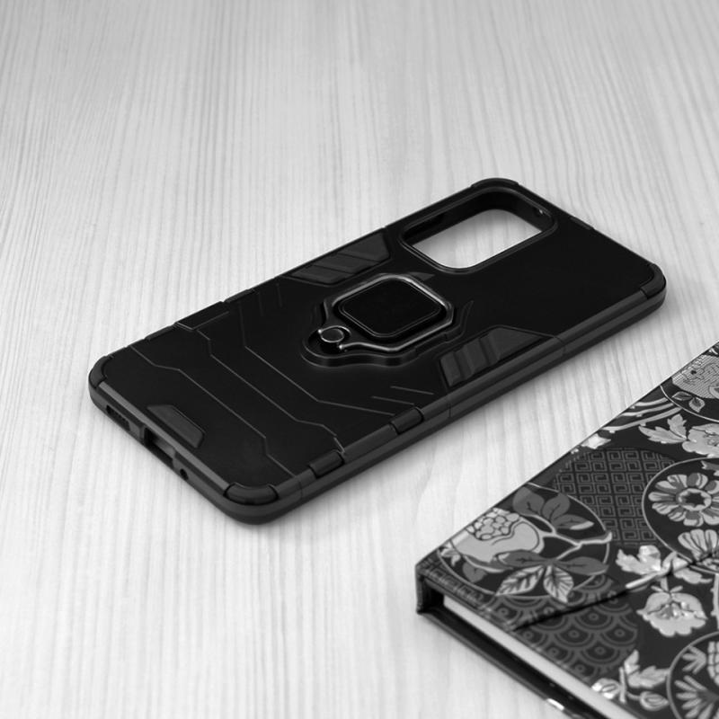 Silikonski ovitek "ring" za Samsung Galaxy A33 5G - Črna – Infostyle – Črna / PC + TPU silikon