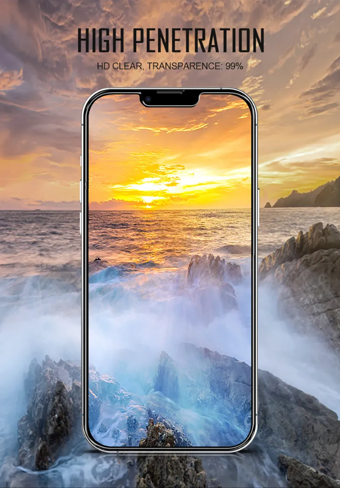 Zaščitno steklo "Premium" za Apple iPhone serije 12 in 13 - s črno obrobo – Infostyle – iPhone 12