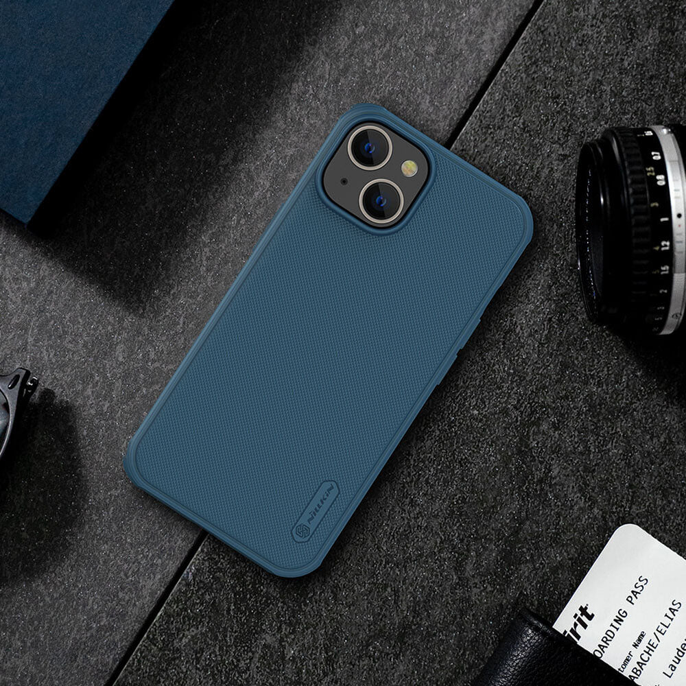 Ovitek Nillkin "frosted" za iPhone 14 Plus/15 Plus – Modra / TPU silikon