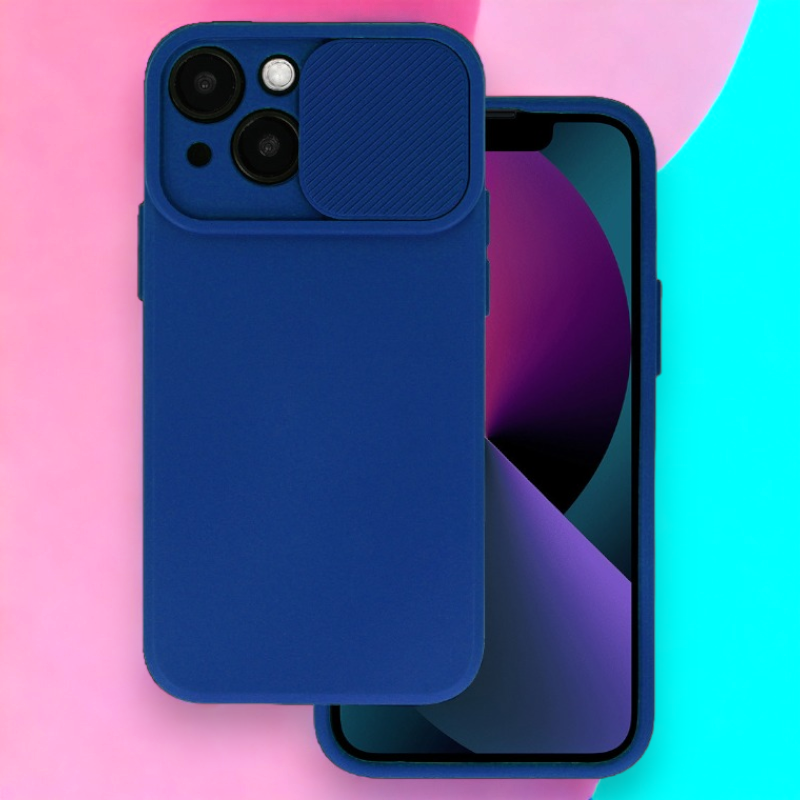 Silikonski ovitek "Camshield Soft" za iPhone 13 – Infostyle – Svetlo modra / TPU silikon