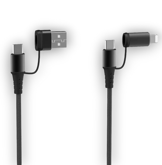 Polnilni in podatkovni kabel 4v1 - Črna – Infostyle – Črna