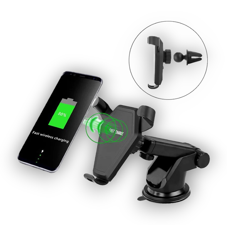 Avto-nosilec in brezžični polnilec za telefon – Infostyle