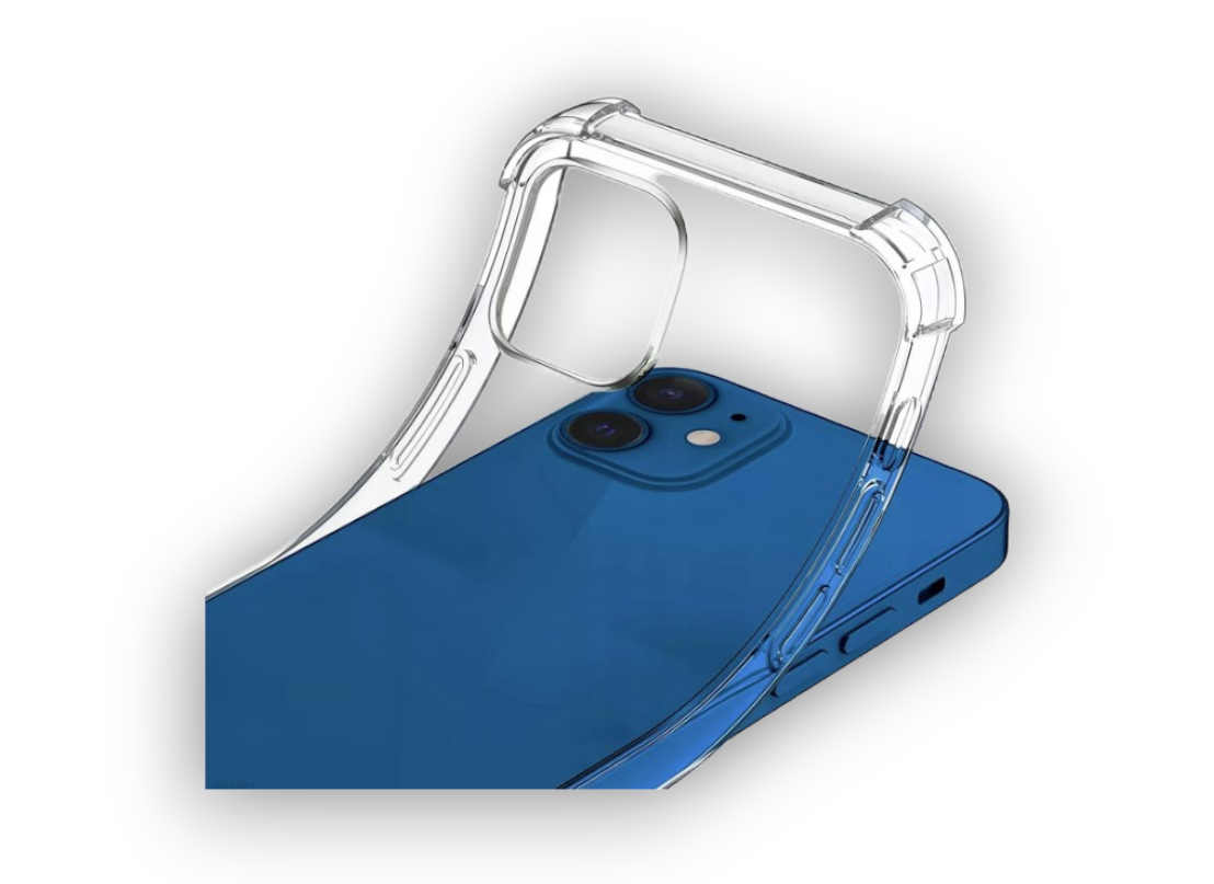 Silikonski ovitek "Antishock" za iPhone 13/14/15 (0.5 mm) - Transparent – Infostyle