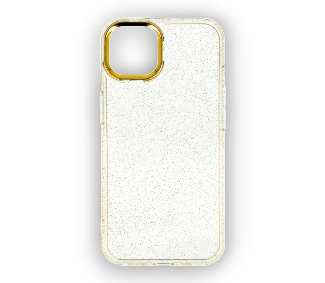 Silikonski ovitek "Gold Glitter" za iPhone 14 - zlata – Tel Protect