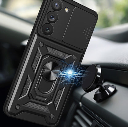 Silikonski ovitek "Slide Camera Armor" za Samsung Galaxy A34 - Črna – Infostyle
