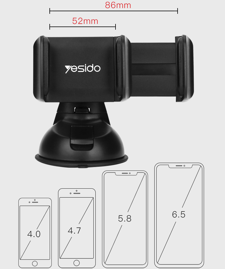 Avtomobilsko držalo - 360° rotacija – Yesido