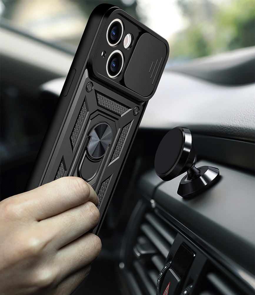 Silikonski ovitek "ring camera protect" za Samsung S23 - Črna – Infostyle