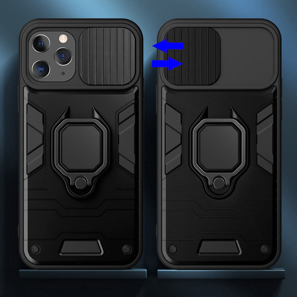 Silikonski ovitek "ring lens" za iPhone 14 Pro Max – Infostyle – Temno modra / PC + TPU silikon