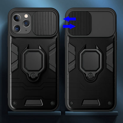 Silikonski ovitek "ring lens" za Samsung Galaxy S22 Plus – Infostyle – Temno modra / PC + TPU silikon
