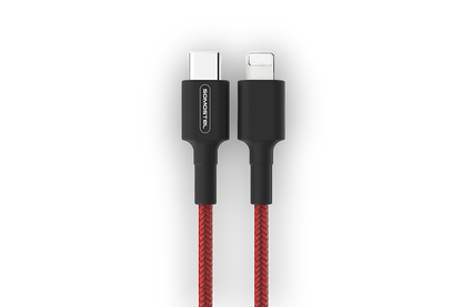 Polnilni in podatkovni kabel združljiv z Apple napravami – Somostel – Rdeča