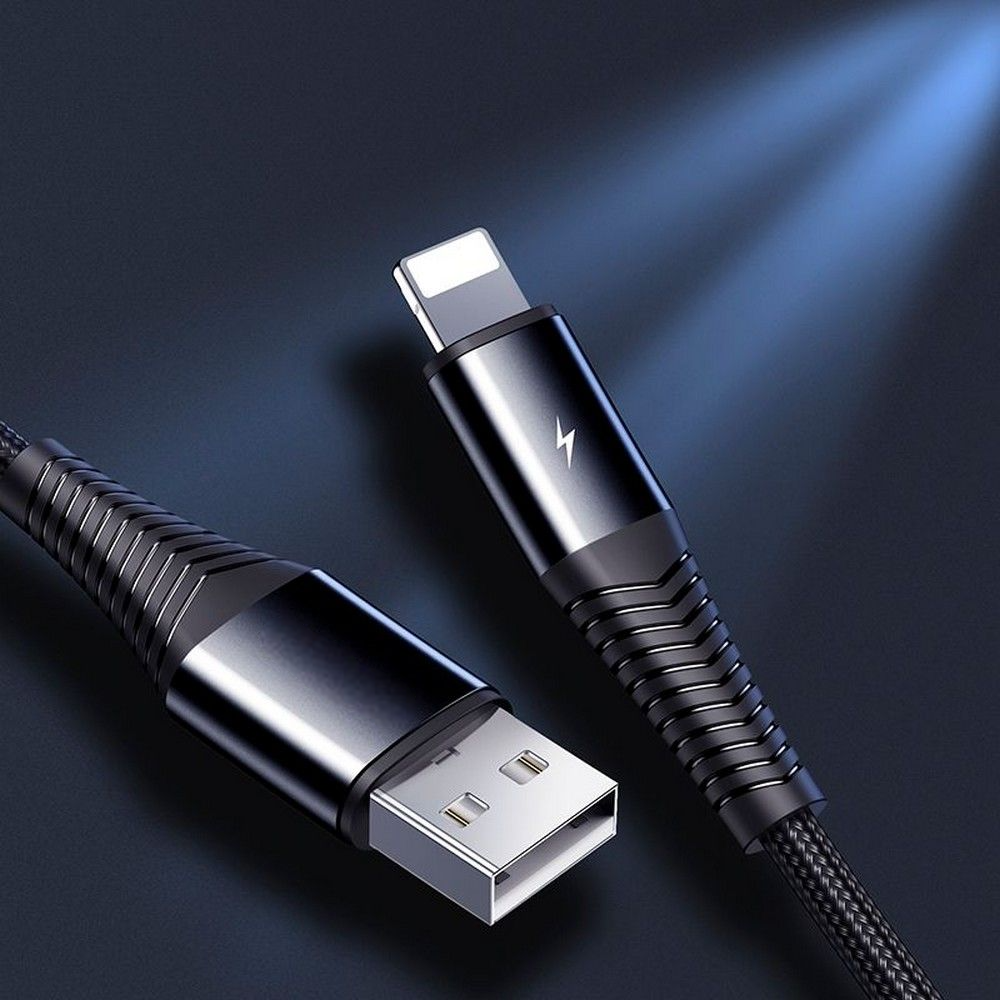 Polnilni in podatkovni kabel iz USB v Lightning – Infostyle – Črna