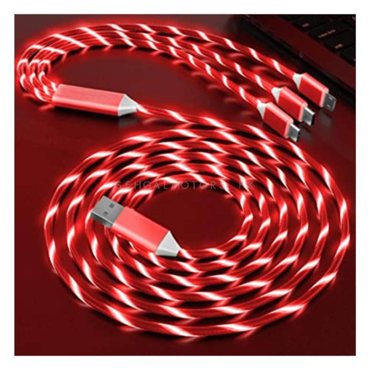Polnilni in podatkovni kabel 3 v 1 LED – Infostyle