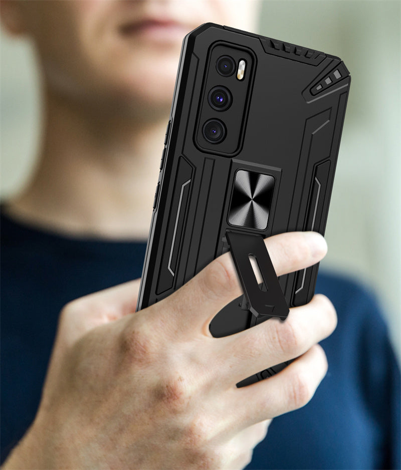 Silikonski ovitek "Shock Armor" za Samsung S22 Plus - Črna – Infostyle – Črna / PC + TPU silikon