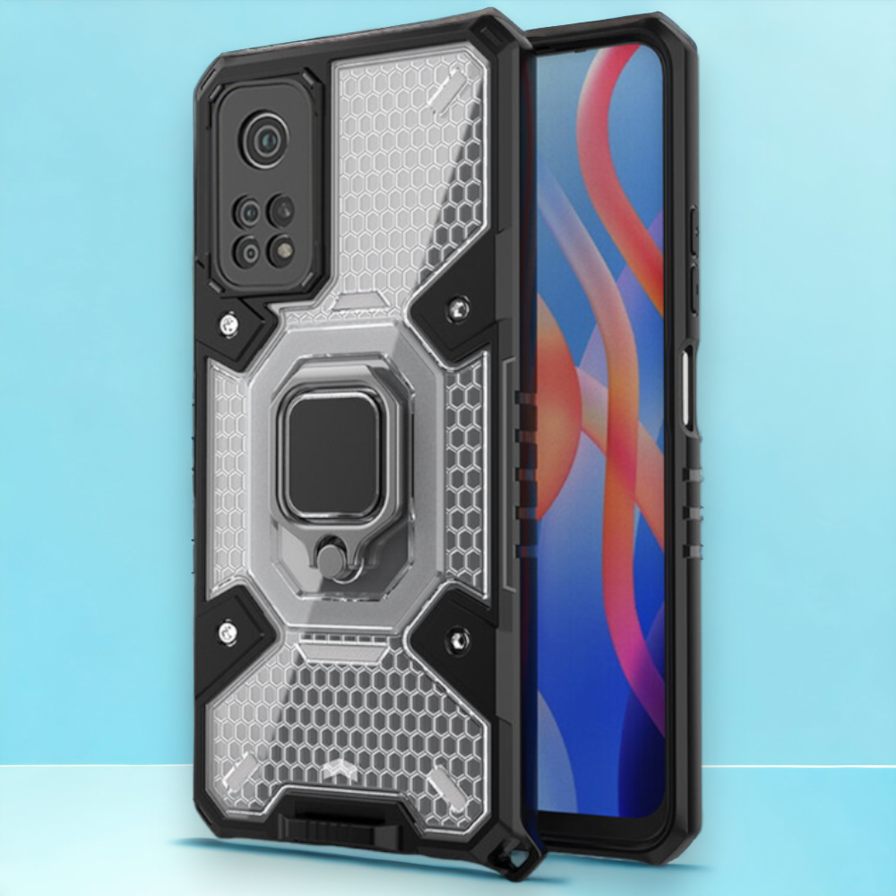 Silikonski ovitek "Honeycomb armor ring" za Xiaomi Poco M4 Pro 5G – Infostyle