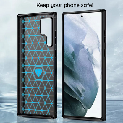 Silikonski ovitek "carbon" za Samsung Galaxy A03S - Črna – Techsuit