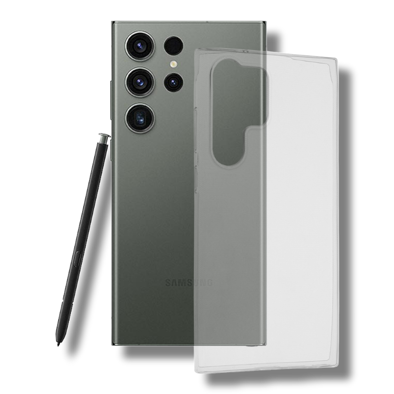 Silikonski ovitek "Ultra Slim" za Samsung Galaxy S23 Ultra (0.3mm) - Prozoren – Infostyle – Prozorna / Silikon