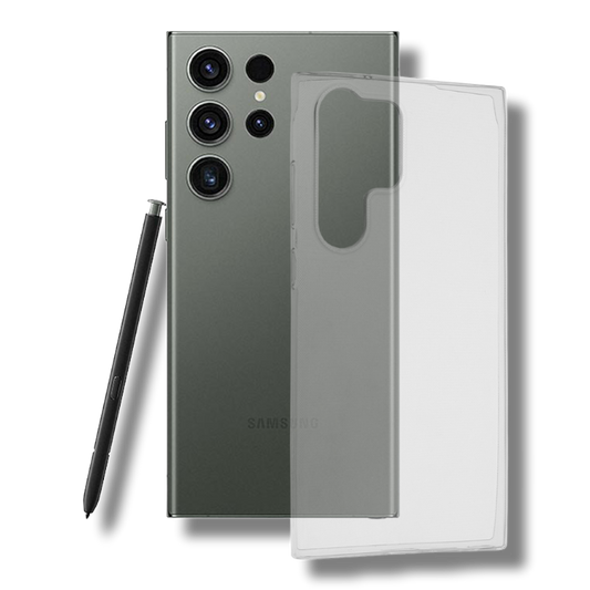 Silikonski ovitek "Ultra Slim" za Samsung Galaxy S23 Ultra (0.3mm) - Prozoren – Infostyle – Prozorna / Silikon