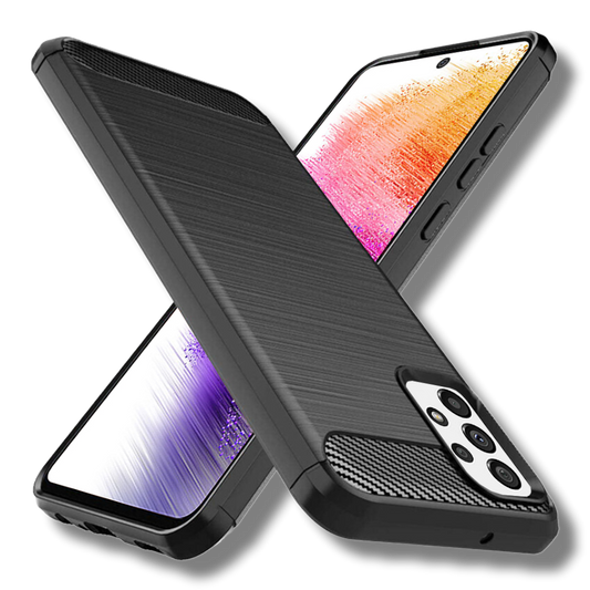 Silikonski ovitek "carbon" za Samsung Galaxy A73 - Črna – Techsuit – Črna / TPU silikon