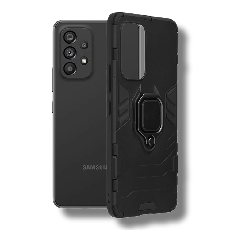 Silikonski ovitek "ring" za Samsung Galaxy A53 5G - Črna – Infostyle